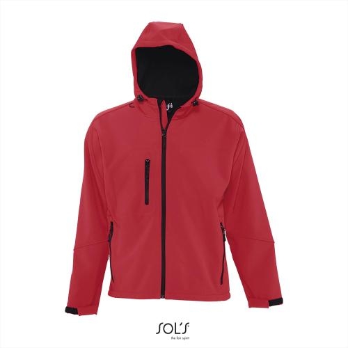 Sportieve heren Softshell jas pepper red,l