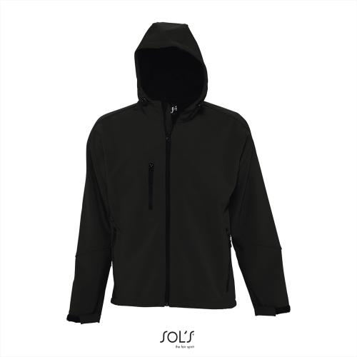 Sportieve heren Softshell jas zwart,l