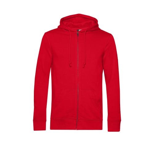 B&C Organic Zipped Hood rood,l