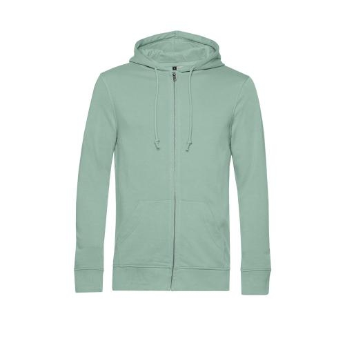 B&C Organic Zipped Hood sage green,l