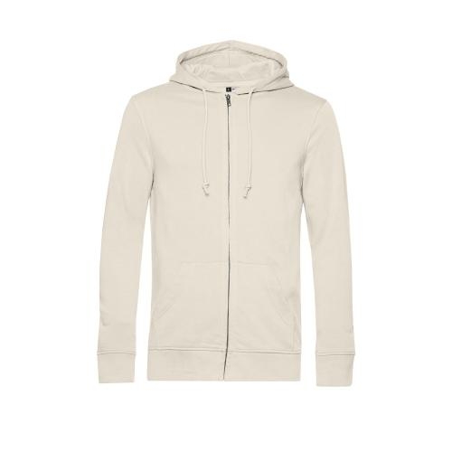 B&C Organic Zipped Hood off white,l