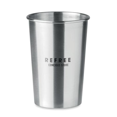 RVS beker 350ml Bongo mat zilver