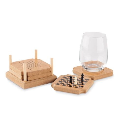 4-delig set onderzetters spel Coastgame wood