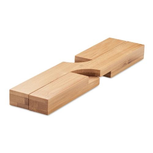 Opvouwbare bamboe onderzetter Imba wood