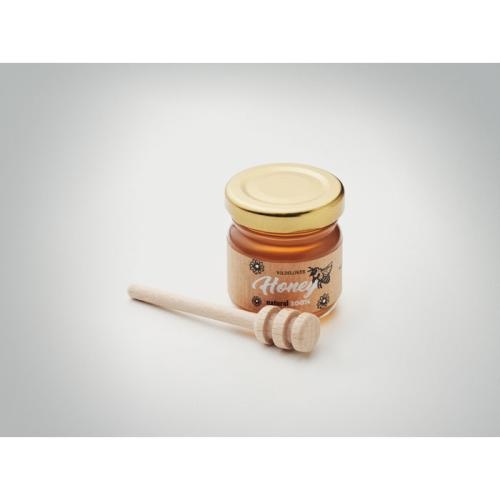 Wilde bloemenhoning pot set Dauber wood
