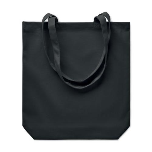Stevige canvas boodschappentas Rassa coloured zwart