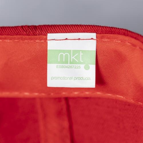 Gerecycled katoenen pet Pickot rood