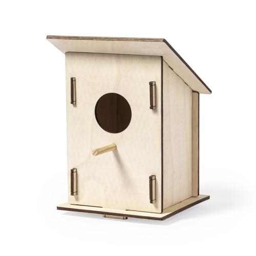 Houten vogelhuisje Pecker naturel