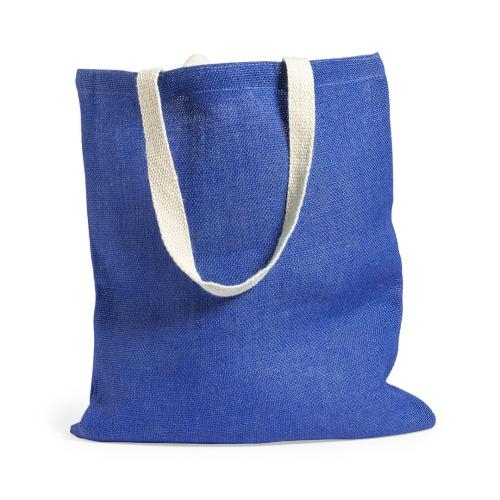 Tas van jute en katoen Brios blauw