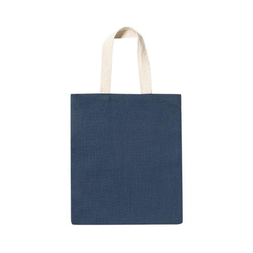 Tas van jute en katoen Brios marineblauw