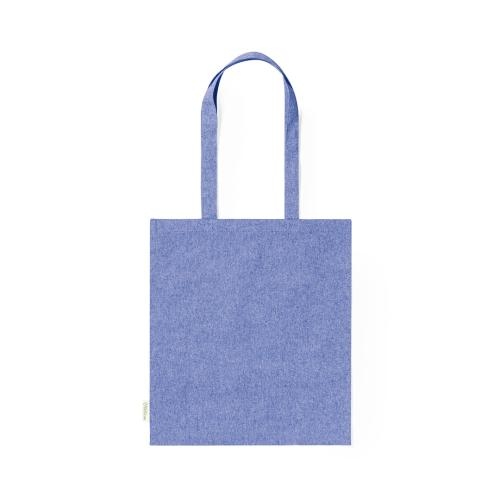 Draagtas gerecycled katoen 140 grams Rassel blauw