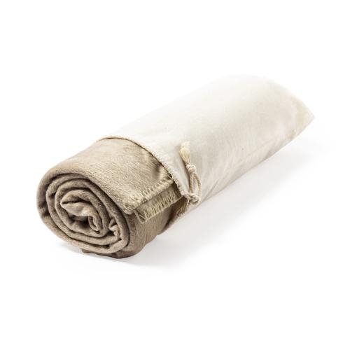 Zachte polyester deken Bibbly naturel