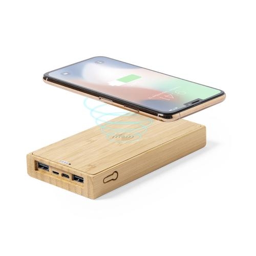 Bamboe solar powerbank bamboe