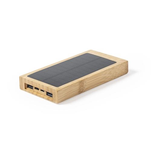 Bamboe solar powerbank bamboe