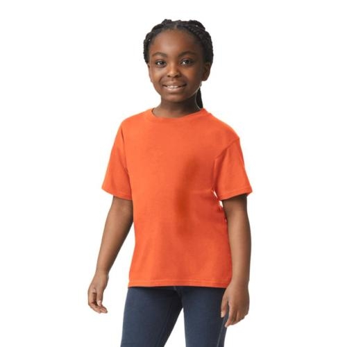 Gildan T-shirt SoftStyle SS for kids oranje,l