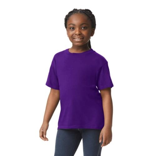 Gildan T-shirt SoftStyle SS for kids paars,l