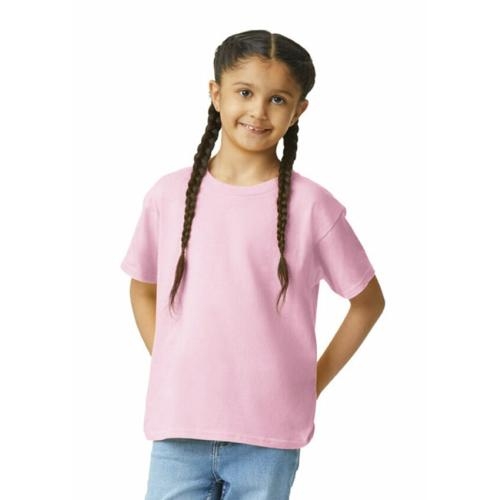 Gildan T-shirt SoftStyle SS for kids lichtroze,l