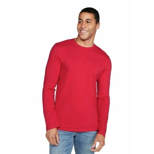 Gildan heren longsleeve rood,l