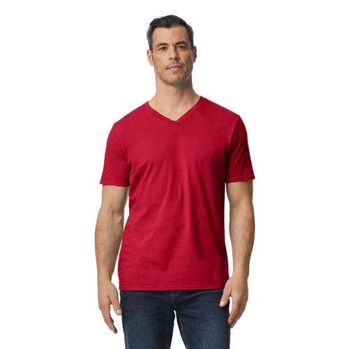 Gildan v-neck heren shirt rood,l