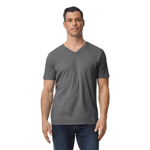 Gildan v-neck heren shirt charcoal,l