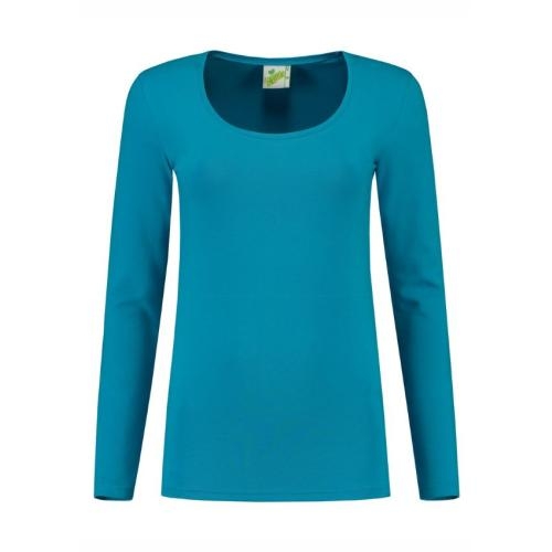 Lemon & Soda dames longsleeve turquoise,l