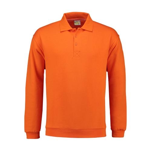 Lemon & Soda polo sweater unisex oranje,l