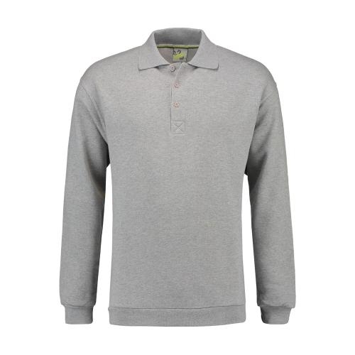 Lemon & Soda polo sweater unisex grey heather,l