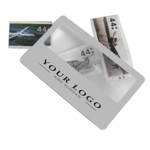 Vergrootglas creditcard wit