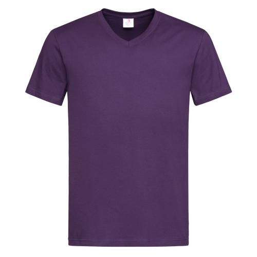 Stedman V-hals heren T-shirt deep berry,l