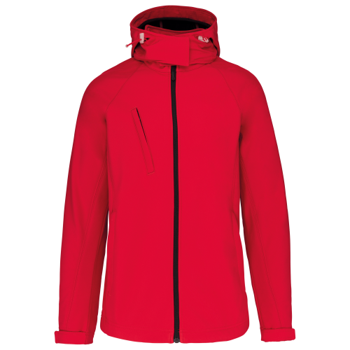 Kariban dames softshell jas met capuchon rood,3xl
