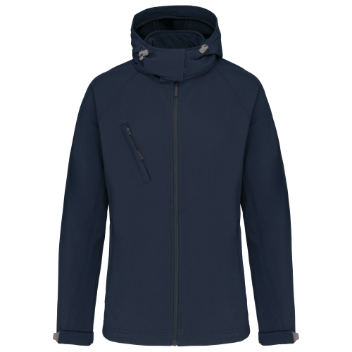 Kariban dames softshell jas met capuchon navy,3xl