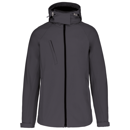 Kariban dames softshell jas met capuchon titanium,3xl