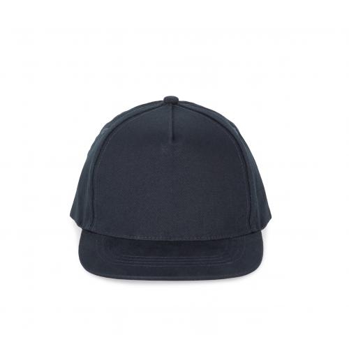 Stoere snapback kinderpet 5 panelen navy