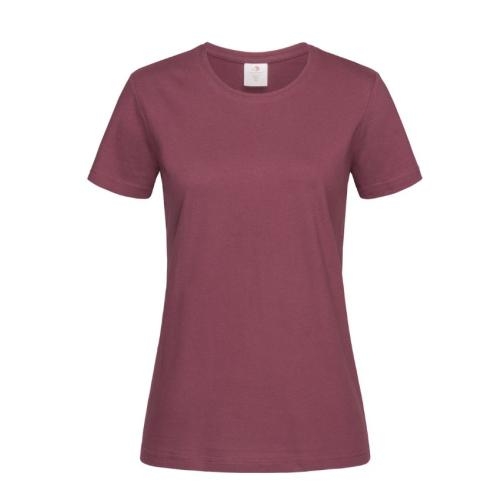 Stedman Classic dames T-shirt burgundy red,l