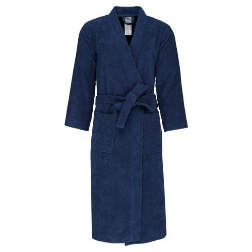 Badjas met kimonohals navy,l