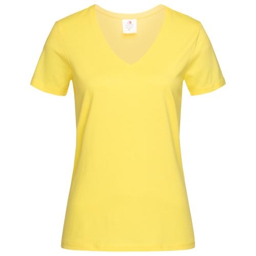 Stedman Classic V-hals dames T-shirt geel,l