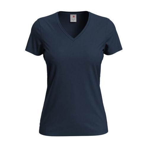 Stedman Classic V-hals dames T-shirt black opal,l