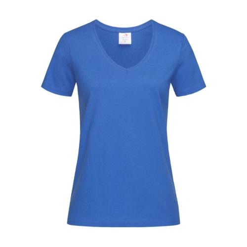 Stedman Classic V-hals dames T-shirt bright royal,l