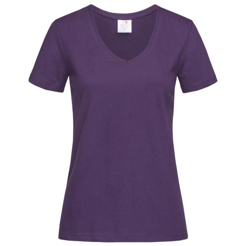 Stedman Classic V-hals dames T-shirt deep berry,l