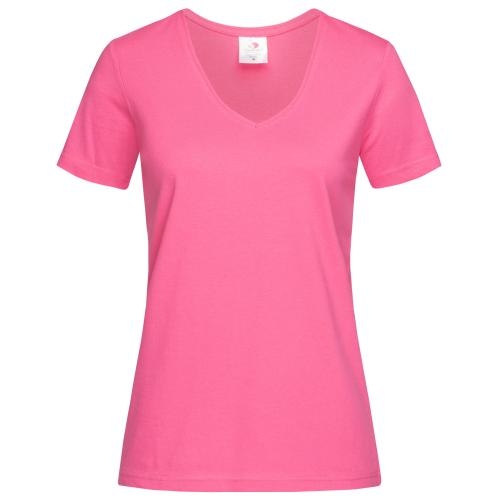 Stedman Classic V-hals dames T-shirt sweet pink,l