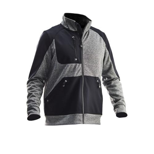 5304 Jas spun dye zwart melange/zwart,l