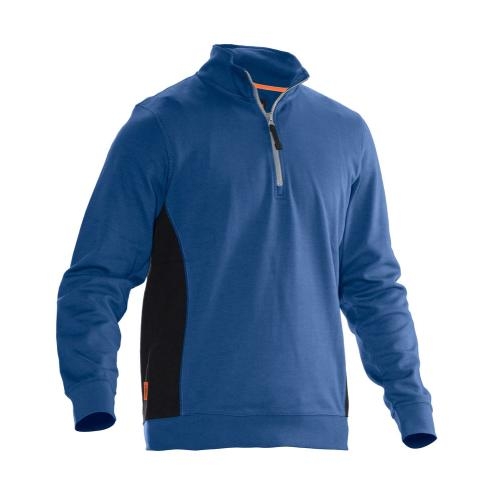 5401 Halfzip sweatshirt hemelsblauw/zwart,l