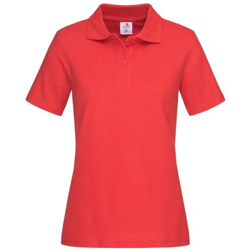 Stedman dames polo scarlet red,l