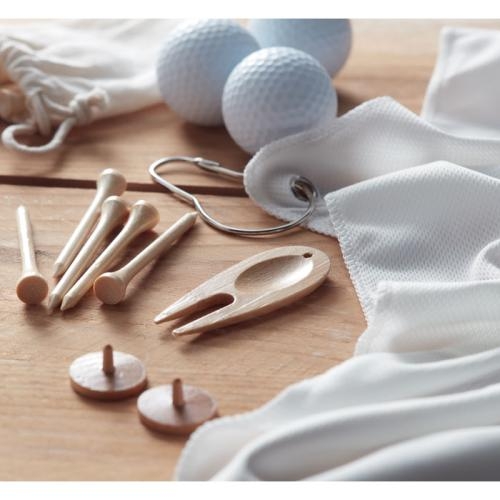 Golf accessoires in etui Dormie beige