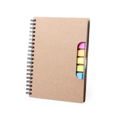 Notitieblok met sticky notes naturel