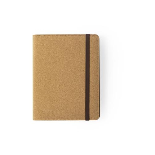 Set van notitieboek en oplader lichtbruin