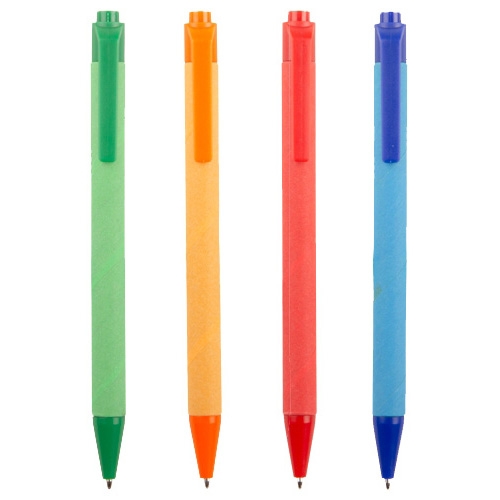 Pen gerecyceld karton en plastic blauw