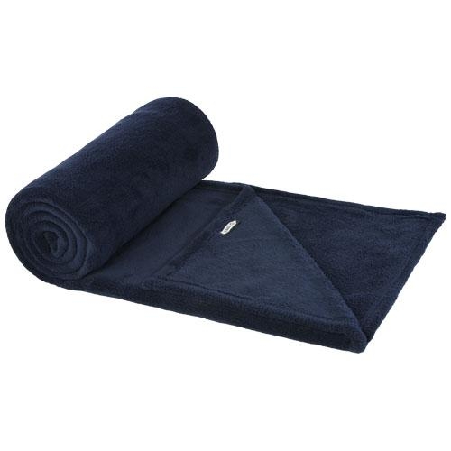 RPET koraal fleecedeken Lily donkerblauw