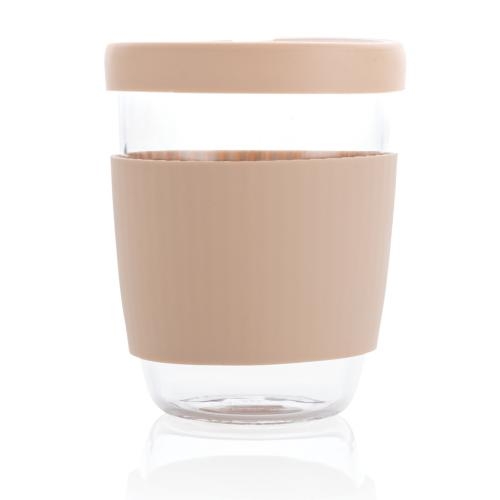 Ukiyo glazen drinkbeker met sleeve bruin