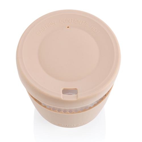 Ukiyo glazen drinkbeker met sleeve bruin
